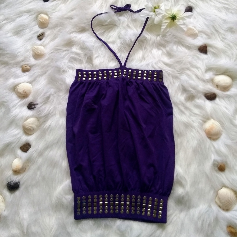💅 5 for $25 💅 Purple halter top by Knitro